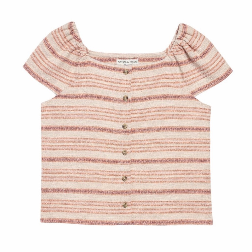 Madewell Texture & Thread Button-Front Top in Stripe
